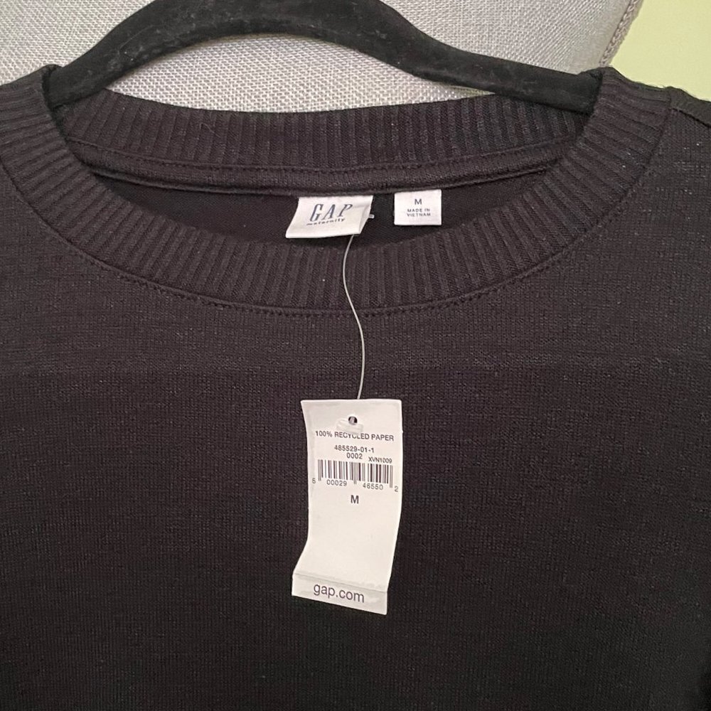 NEW GAP Maternity Lightweight Sleeveless Knit Sweater Black Size M - Picture 3 of 7